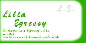 lilla egressy business card